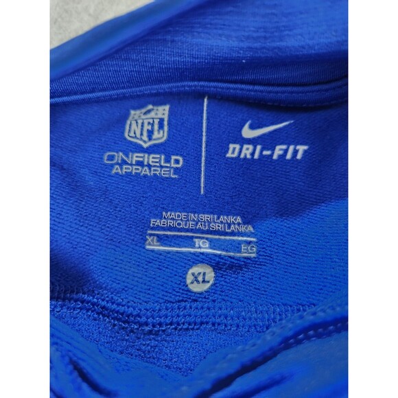 New York Giants Compression Shirt Mens Blue Nike On-Field Player Dri-Fit XL Flaw - Picture 3 of 14